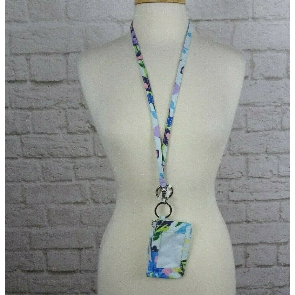 Vera Bradley Marian Floral Zip ID Card Case & Lanyard ID Holder 2-PC Boho NWT - Picture 3 of 12